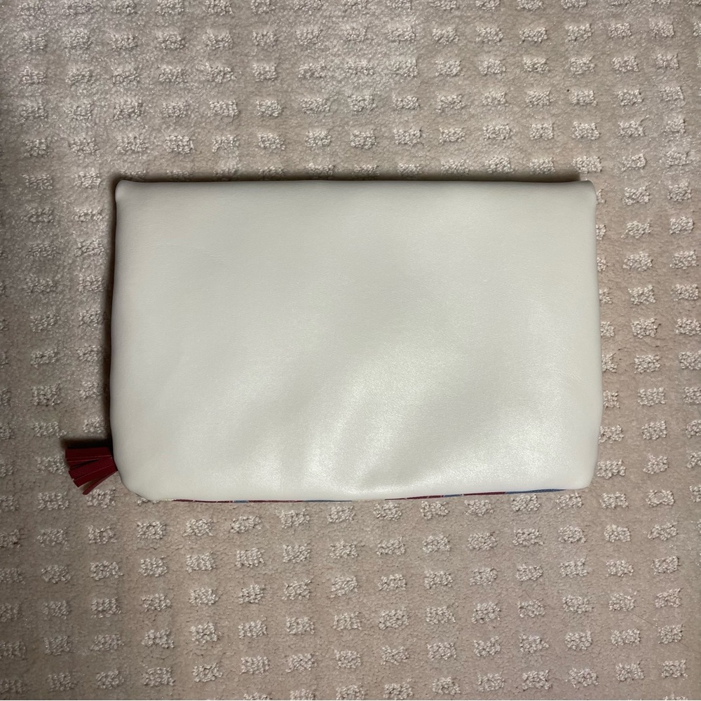 NWOT Rachel Pally leather trimmed reversible printed clutch - Picture 6 of 13